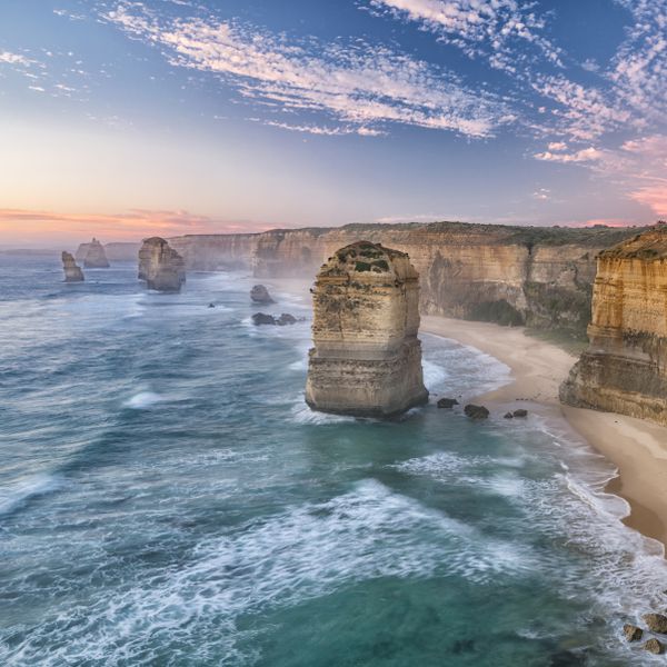 Sunset at Twelve Apostles in Victoria, Australia 